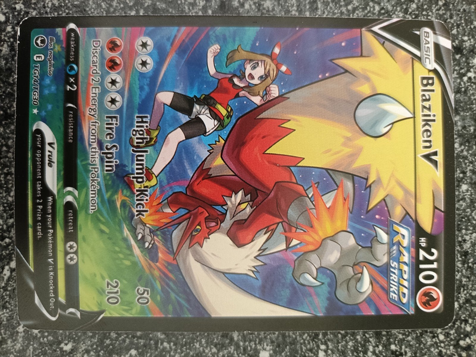 Pokemon Blaziken V TG14/TG30 Rapid Strike Kaart, Ophalen of Verzenden, Nieuw, Losse kaart