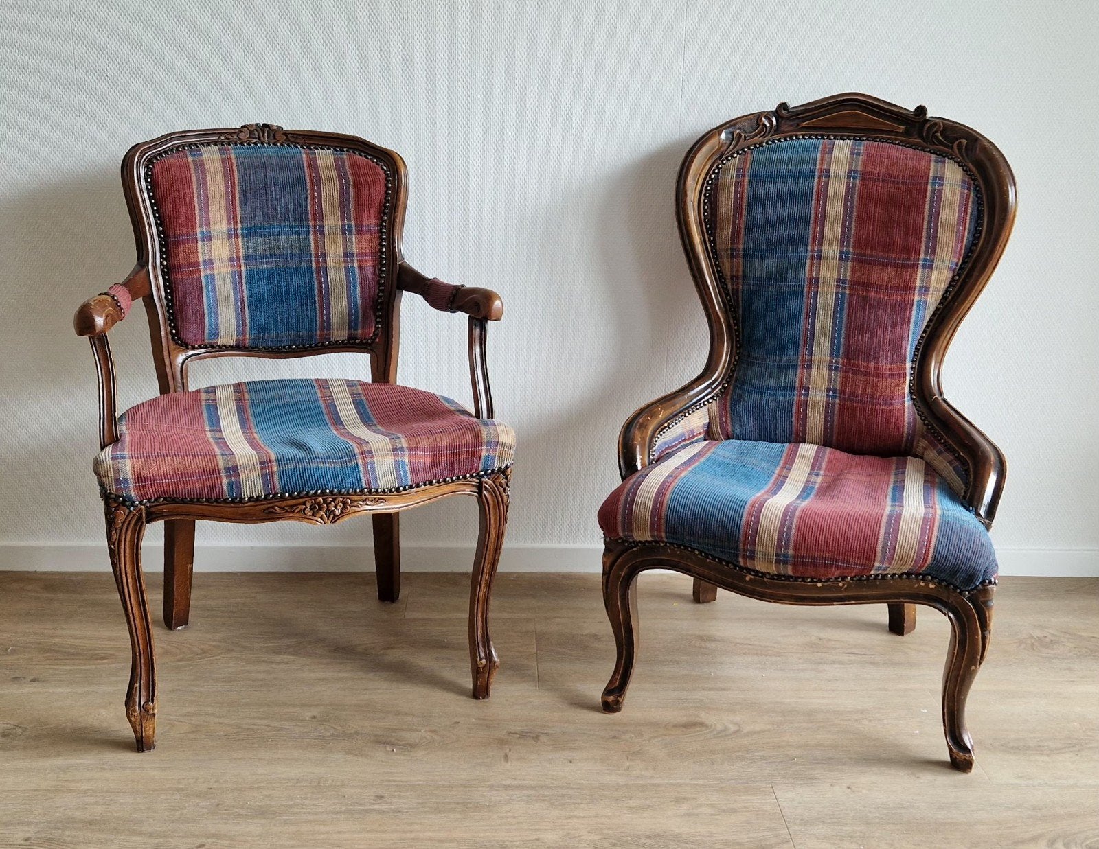Set Antieke Biedermeier stoelen Louis XV Voltaire Fauteuils, Antiek en Kunst, Antiek | Meubels | Stoelen en Banken, Ophalen of Verzenden