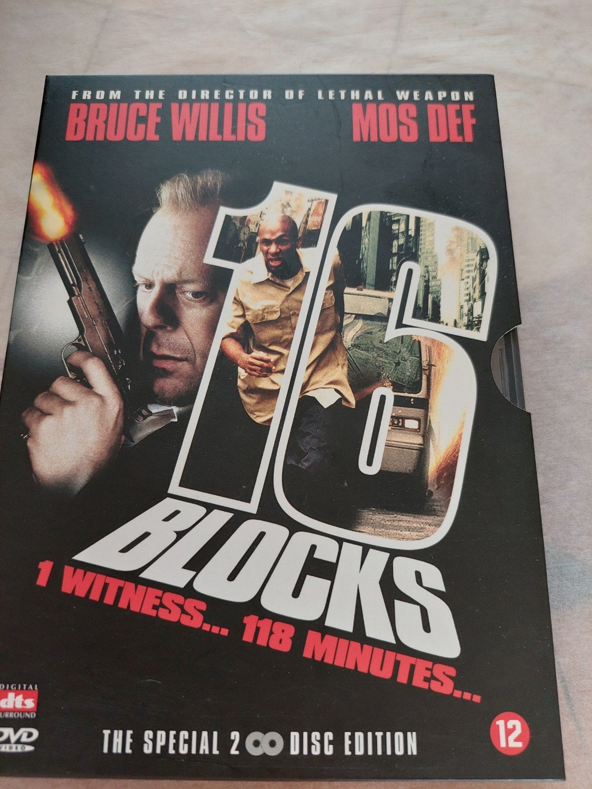 16 Blocks - Special 2-Disc Edition DVD (Bruce Willis), Engels, Nederlands, Actiethriller, Inclusief doosje