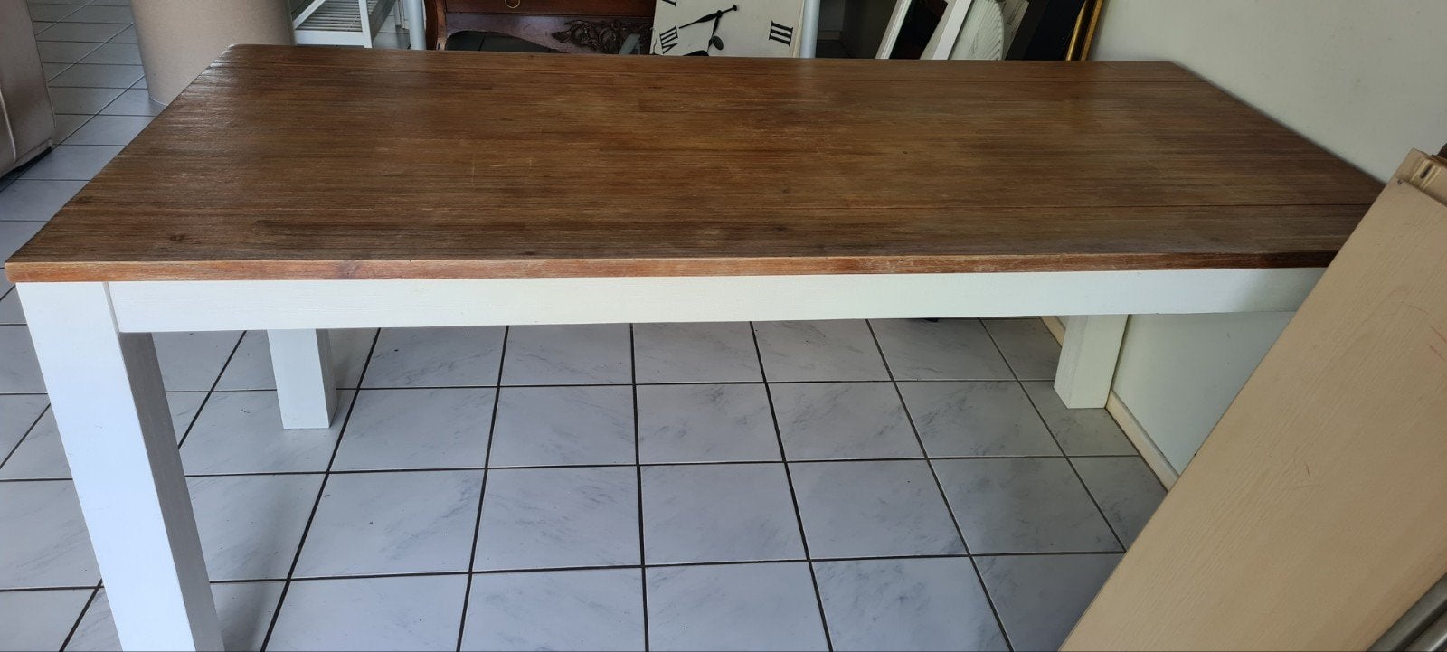 Eettafel en salon tafel, Huis en Inrichting, Tafels | Eettafels, Ophalen, Gebruikt, 50 tot 100 cm, 150 tot 200 cm