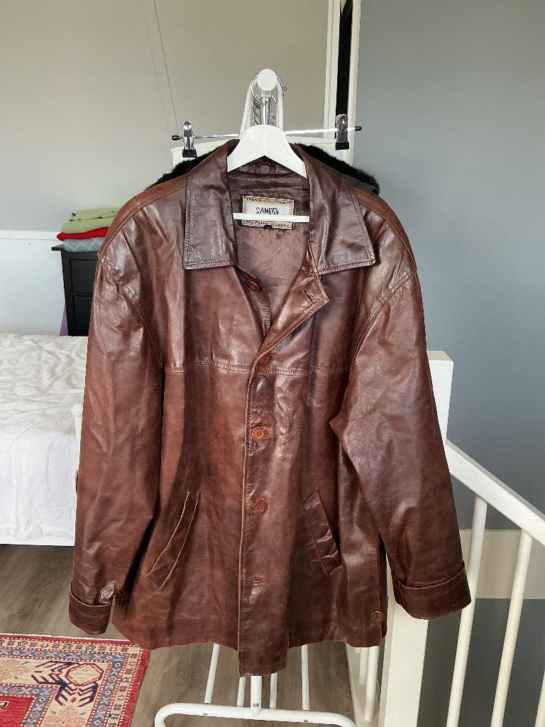 Leren jas, Maat 56/58 (XL), Ophalen of Verzenden, Zo goed als nieuw, Onbekend
