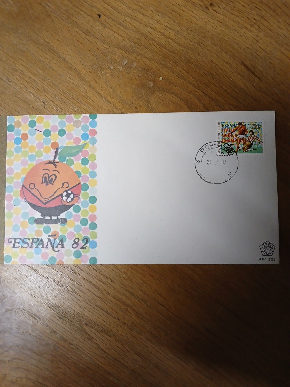Espana 82 WK Voetbal Eerste Dag Cover met Postzegel, Ophalen of Verzenden, Onbeschreven, Europa