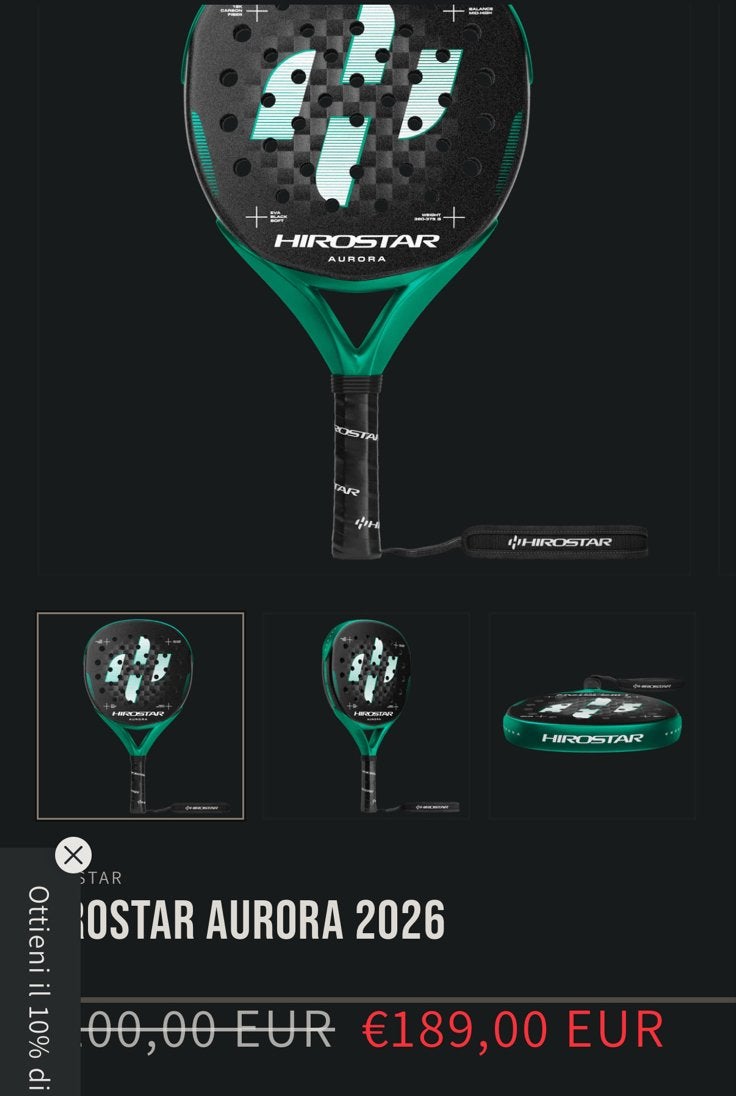 Hirostar Aurora 2026 Padel Racket - Nieuw Model, Auto diversen, Carkits, Ophalen of Verzenden, Zo goed als nieuw