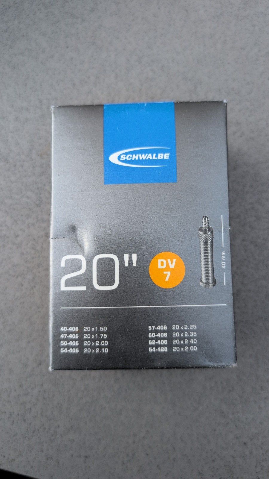 Schwalbe binnenband 20 inch DV7 - Nieuw, Ophalen, Band, Schwalbe, Kinderfiets