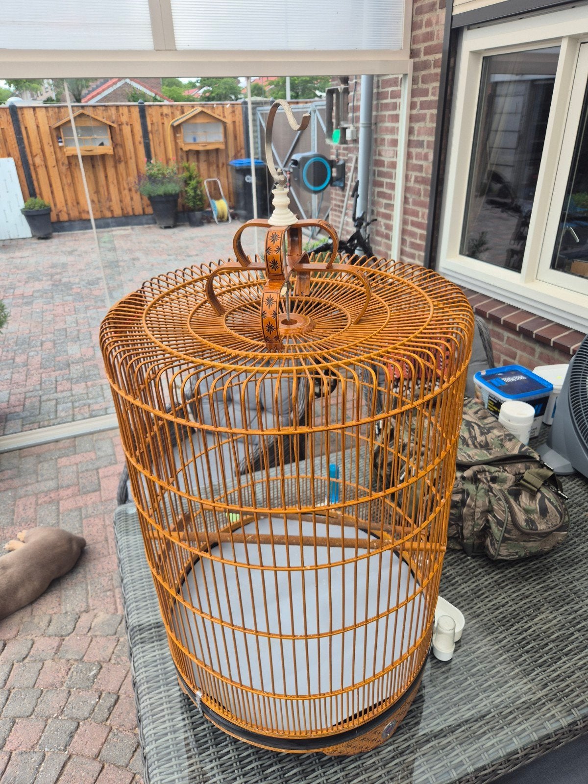 Schamalijster  kooie, Ophalen of Verzenden, Metaal, Vogelkooi