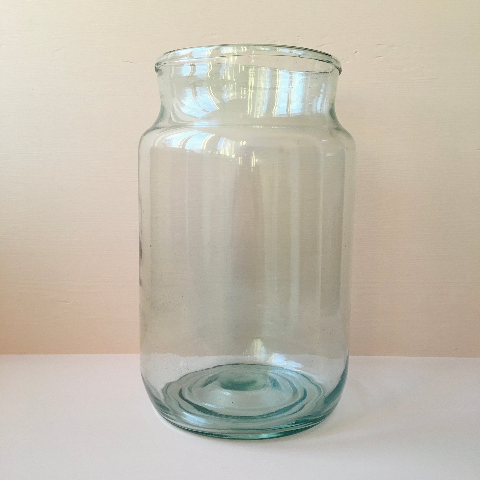 Grote puntgave vaas van Bloomon, Ophalen, Gebruikt, Glas, Gerecycled glas