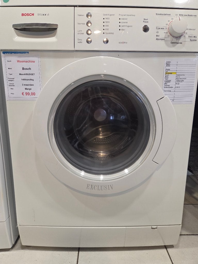 wasmachine - Bosch - Budget!, Witgoed en Apparatuur, Wasmachines, Duitsland, Nl-infocentrum-bosch@bshg.com, Refurbished, 85 tot 90 cm