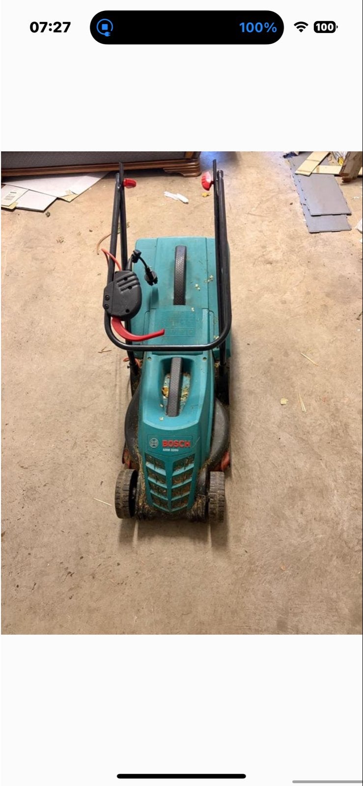 Bosch ARM 3200 Elektrische Grasmaaier, Tuin en Terras, Grasmaaiers, Cirkelmaaier, Gebruikt, Elektrische grasmaaier, Ophalen of Verzenden
