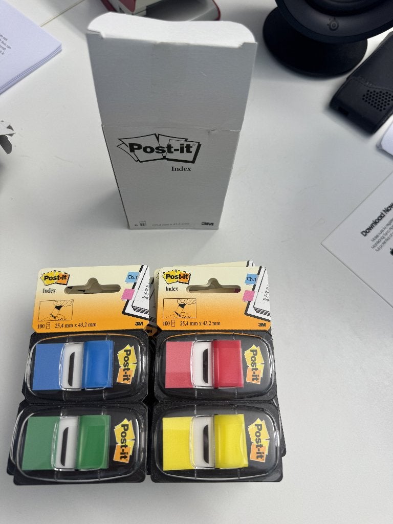 post-it index 10 dubbele pakjes van 2 x 50 strips ieder, Ophalen of Verzenden, Nieuw