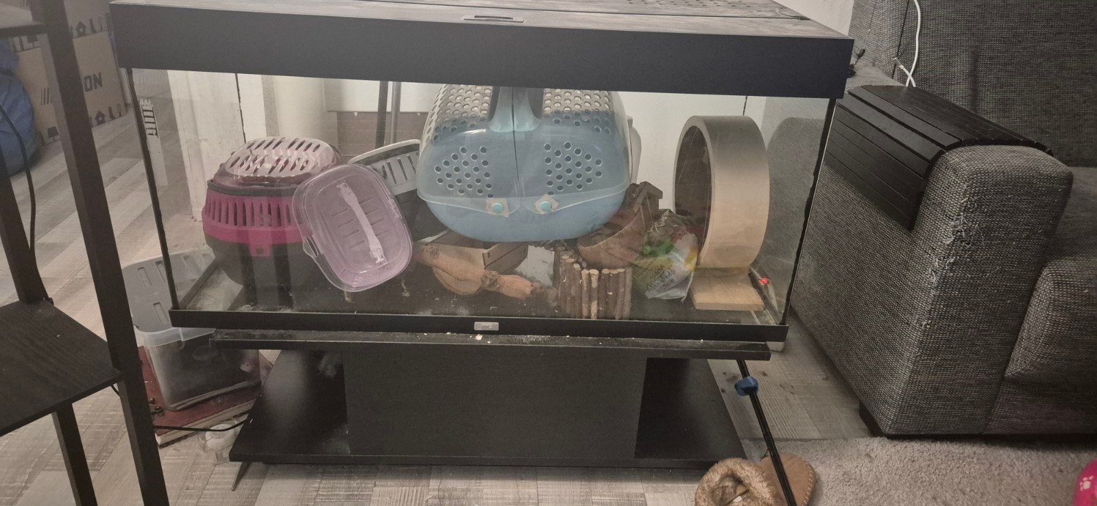 Hamsterhok 100x40x50cm incl ondermeubel, Ophalen, Kooi, Gebruikt, 60 tot 90 cm