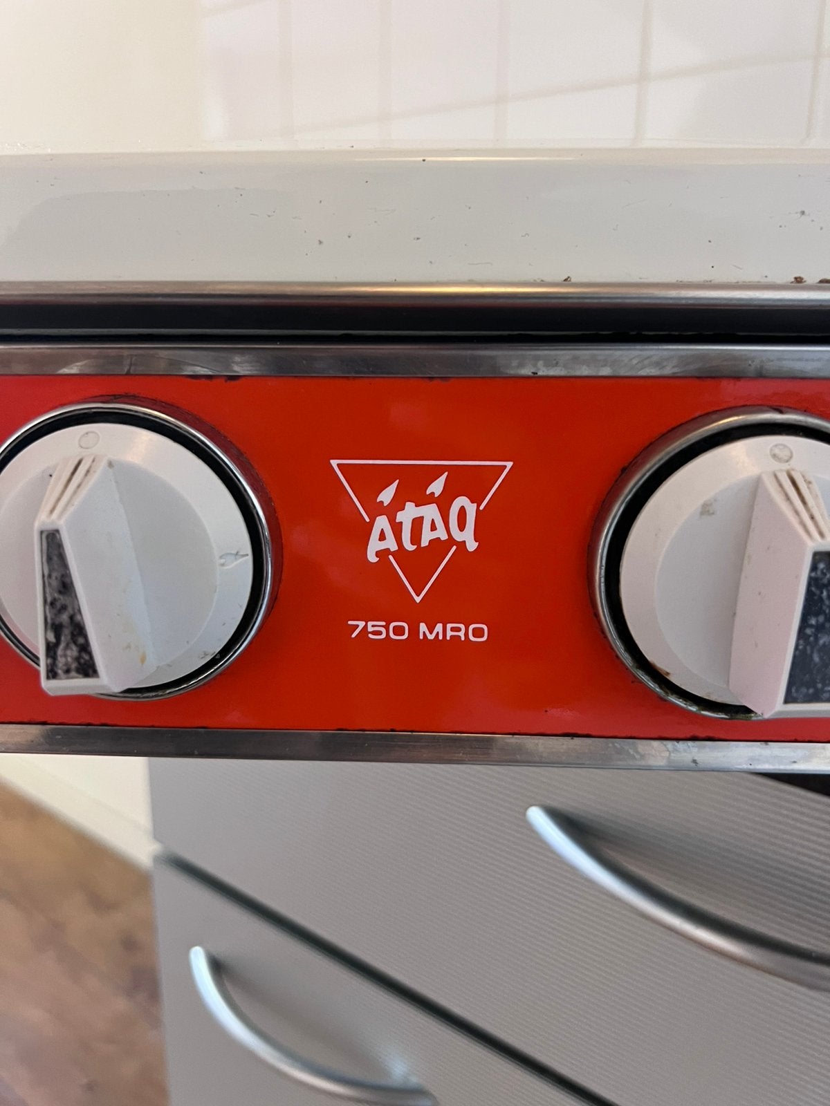 Vintage ATAG 750 MRO 5-pits Gaskookplaat – Retro Design, Ophalen, Gebruikt, Gas, Vrijstaand