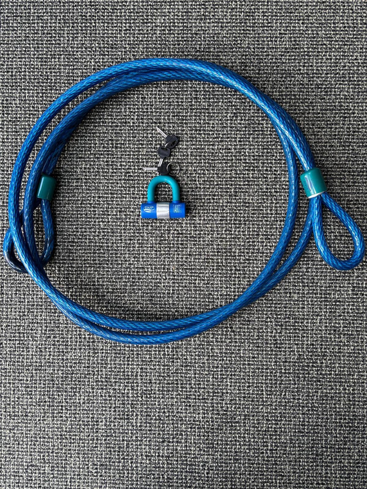 STAZO Lasso Kabel met Beugelslot – 5 Meter, Ophalen, Zo goed als nieuw, Motor en Techniek, Zeilboot of Motorboot