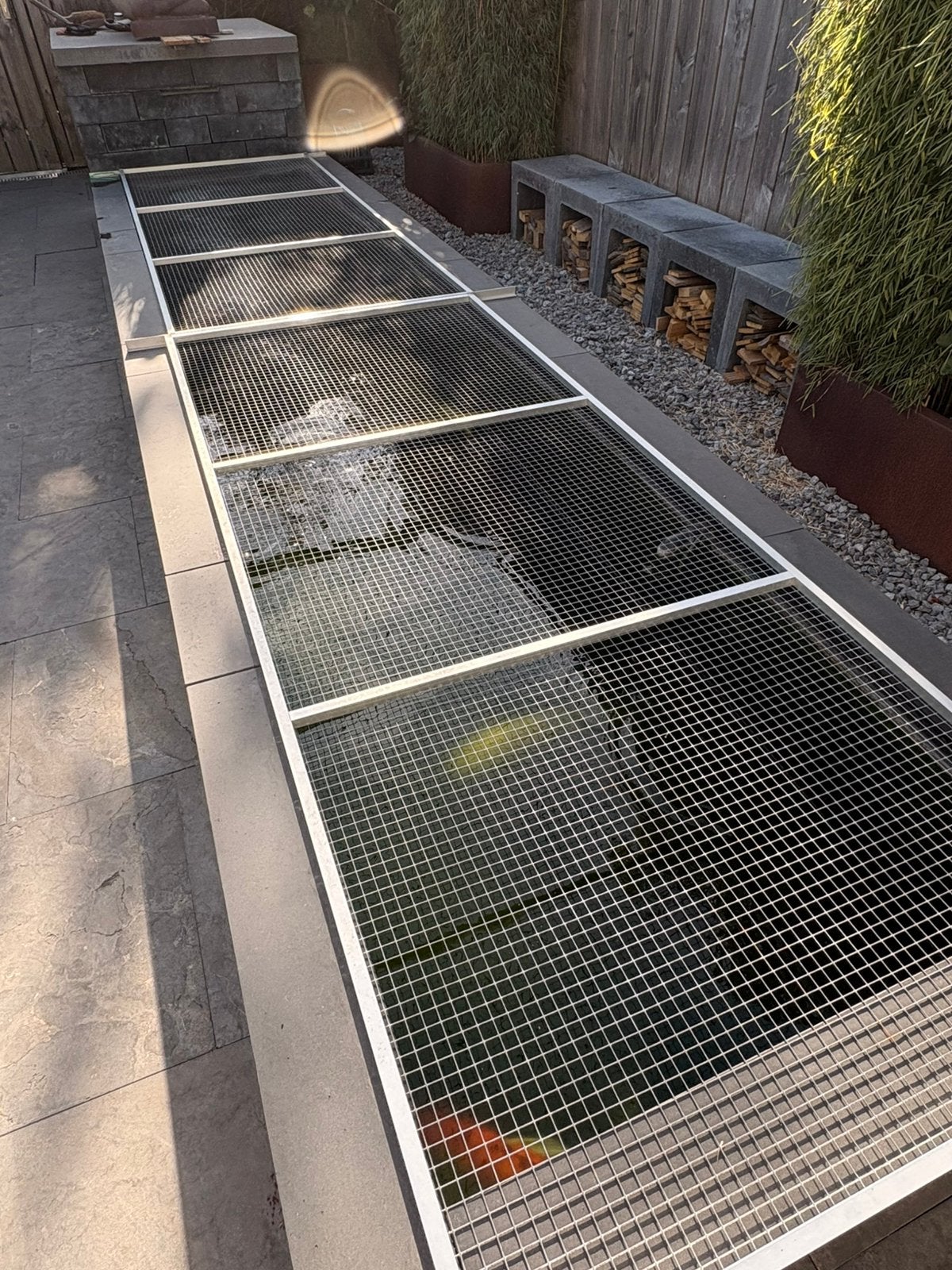 Rekken voor afdekken vijver of voiliere of etc, Tuin en Terras, Vijver-toebehoren, Ophalen, Zo goed als nieuw, Vijvernet