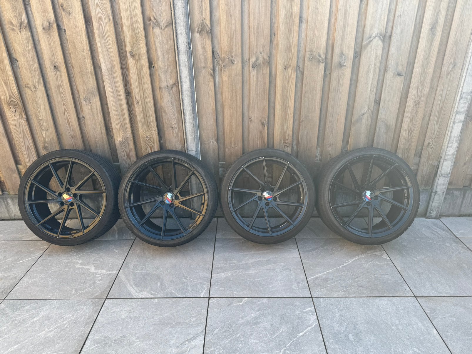 20” breedset Ispiri met zomerbanden, 5x112,  met spacers., Auto-onderdelen, Banden en Velgen, Ophalen, Gebruikt, 285 mm, Banden en Velgen