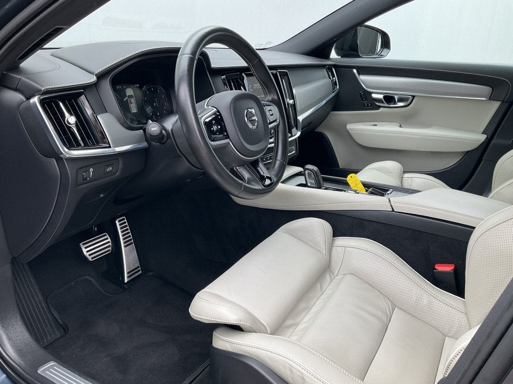 Volvo V90 B4 Ultimate Dark Leer Memory Camera Carplay Stoel/, Auto's, Euro 6, 4 cilinders, Blauw, Lichtsensor