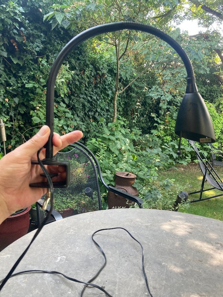 Ikea zwanenhals klemlamp type K9501 zwart 20 wat, Huis en Inrichting, Lampen | Tafellampen, Ophalen of Verzenden, Minder dan 50 cm