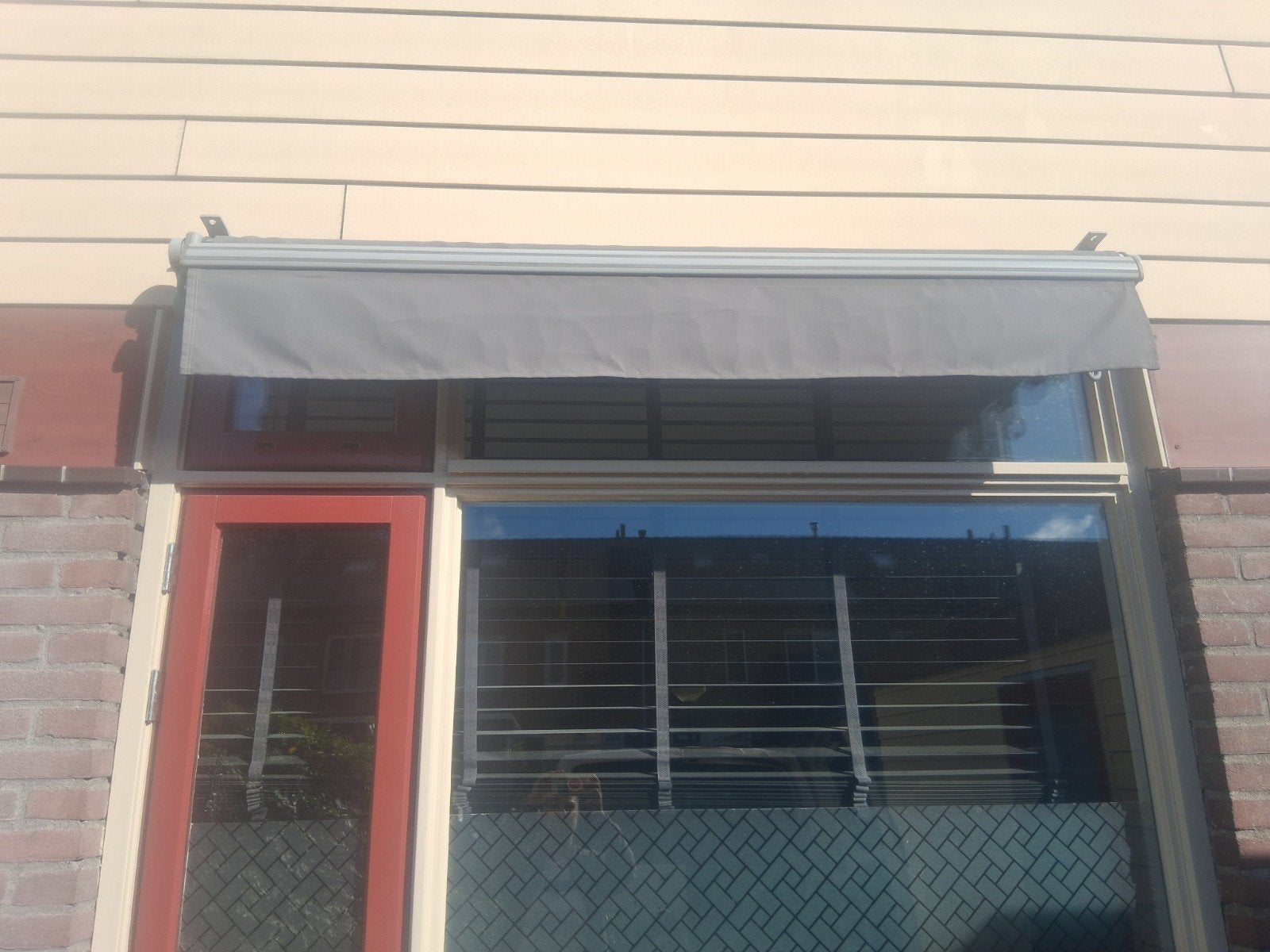 Knikarmscherm 2x1,5m, Tuin en Terras, 150 tot 300 cm, Ophalen, Gebruikt, Knikarmscherm