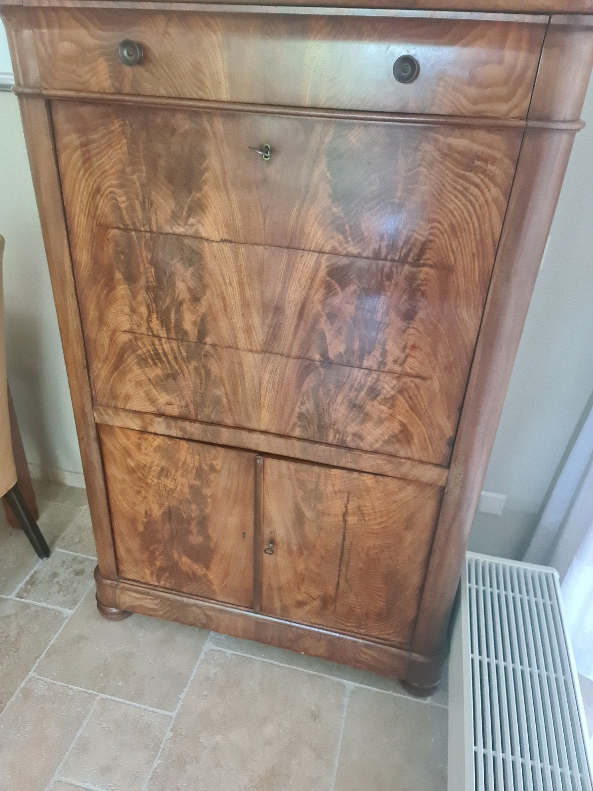 Antieke Hollandse Mahonie Secretaire uit 1880, Ophalen of Verzenden