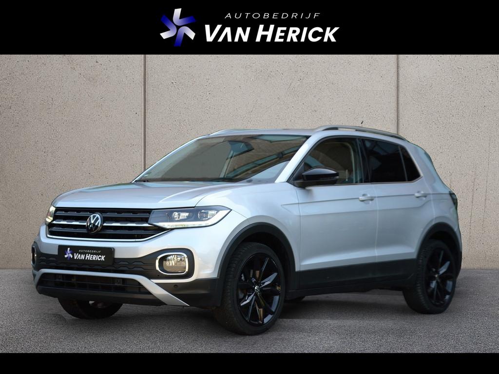 Volkswagen T-Cross 1.0 TSI Style Automaat | Black Pack | ACC, T-Cross, Gebruikt, Zwart, Leder en Stof