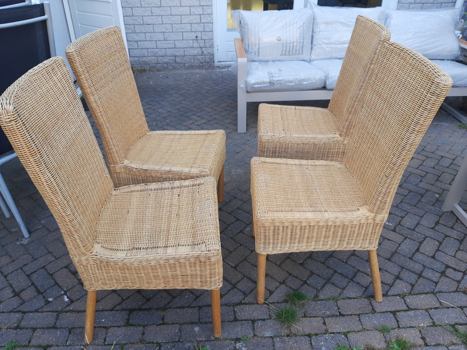 rieten stoelen. gratis ophalen, Ophalen of Verzenden, Gebruikt, Rotan
