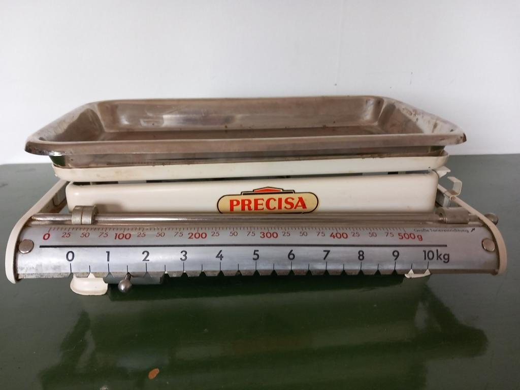 Oude Precisa Weegschaal - Vintage Keukenweegschaal, Witgoed en Apparatuur, Weegschalen, Keukenweegschaal, Analoog, Ophalen of Verzenden