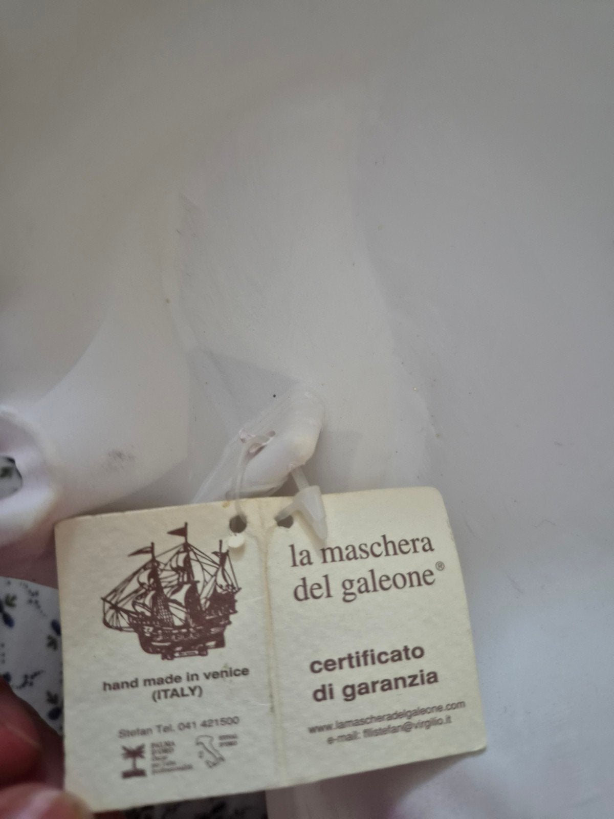 Venetiaans masker La Maschera del Galeone, handgemaakt, Meerkleurig, Ophalen of Verzenden, Zo goed als nieuw, Overige materialen