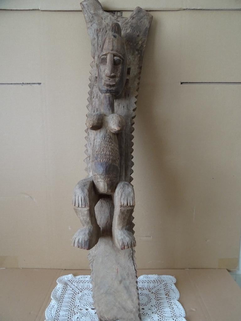 Houten beeld vruchtbaarheidsbeeld Dogon Mali 83cm vintage, Ophalen of Verzenden