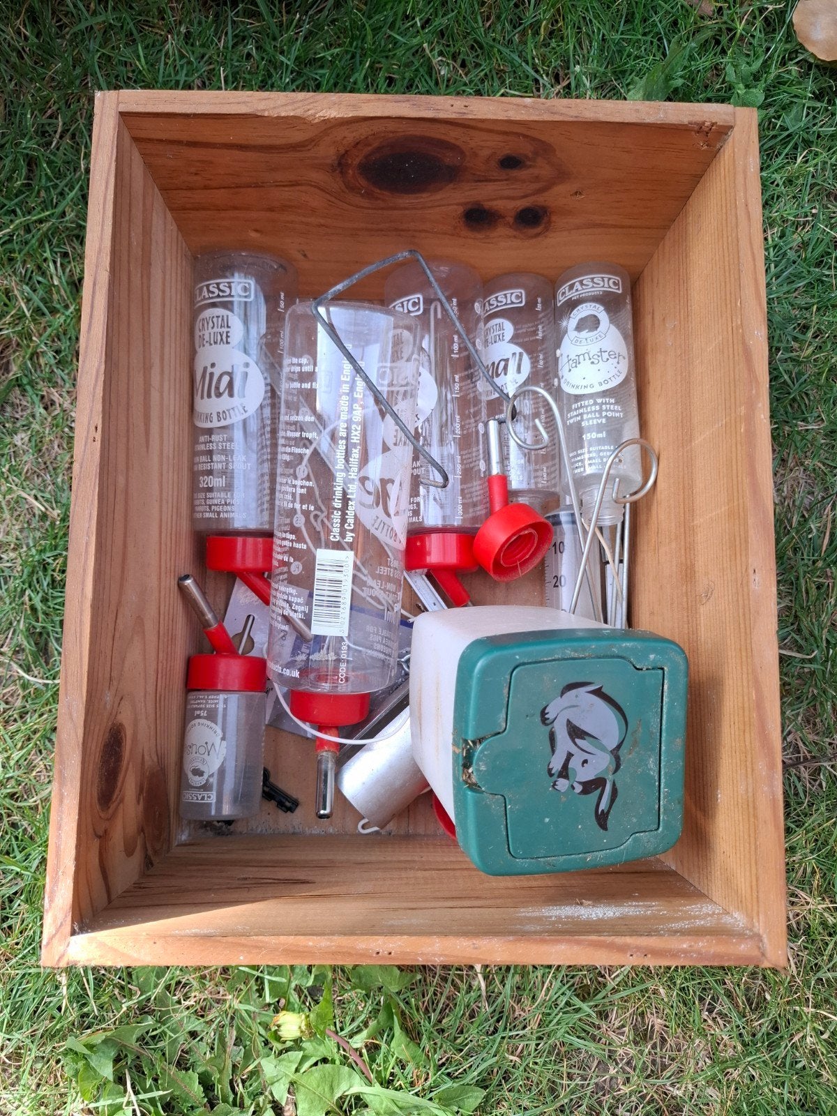 Drinkflesjes knaagdieren, Ophalen