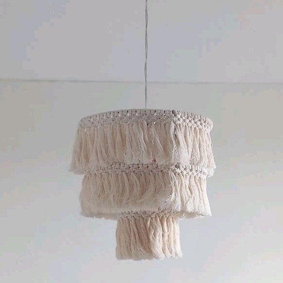 Macramé lamp bohemian (t/m okt beschikbaar), Ophalen, Zo goed als nieuw