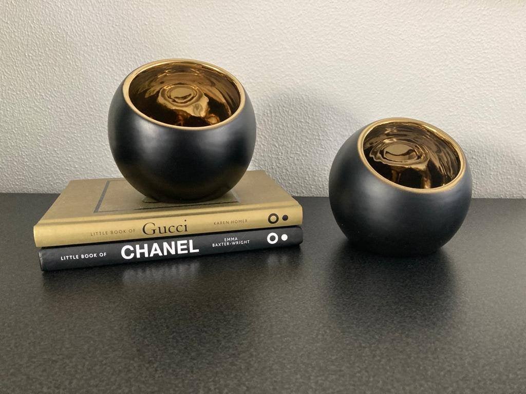 Luxury Candle set Coco zwart/goud set-2 Nieuw!, 12 cm, Meerkleurig, Overige merken, Nieuw