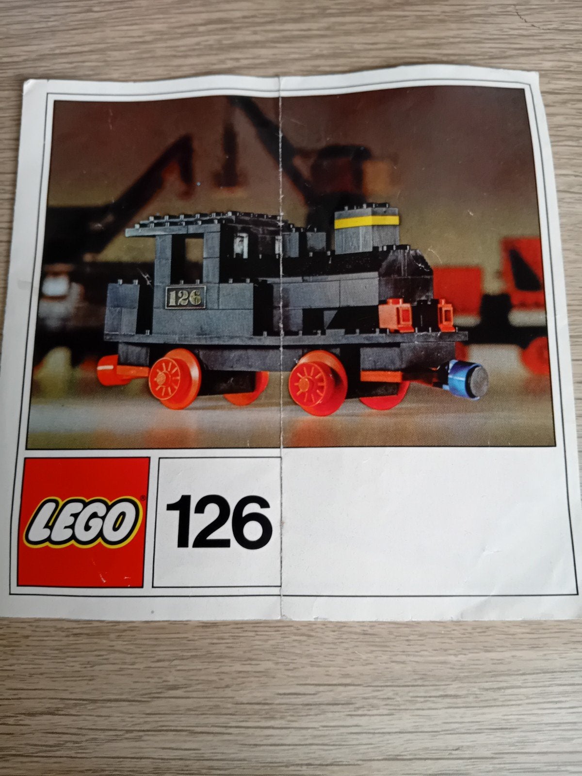 Lego locomotief 126 uit de jaren '70-'80, compleet met boekj, Gebruikt, Lego, Inclusief instructies, Ophalen of Verzenden