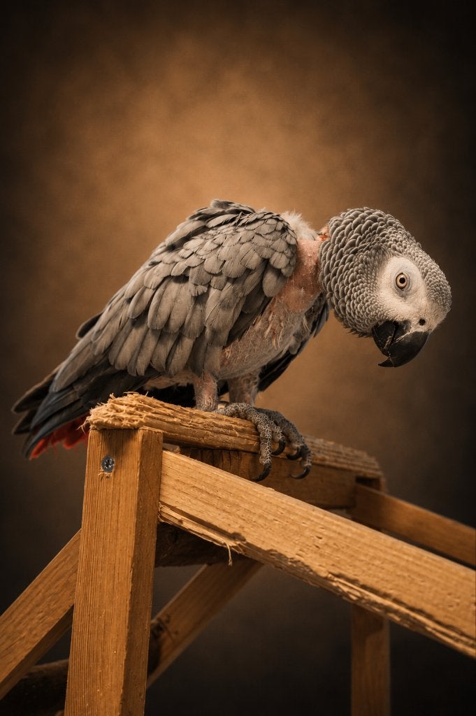 TER ADOPTIE Ricky de Grijze Roodstaart, Dieren en Toebehoren, Vogels | Parkieten en Papegaaien, Mannelijk, Papegaai, Pratend