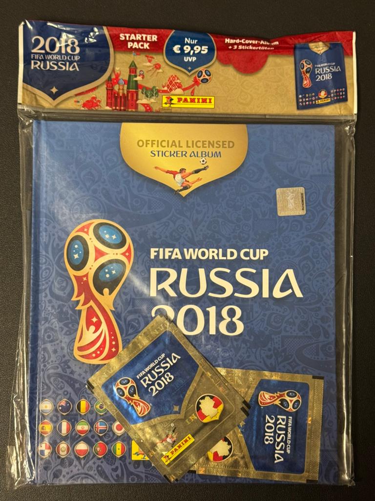 Panini World Cup 2018 Hardcover + 3 Packs SEALED!, Ophalen of Verzenden, Nieuw, Album of Boek, Overige merken