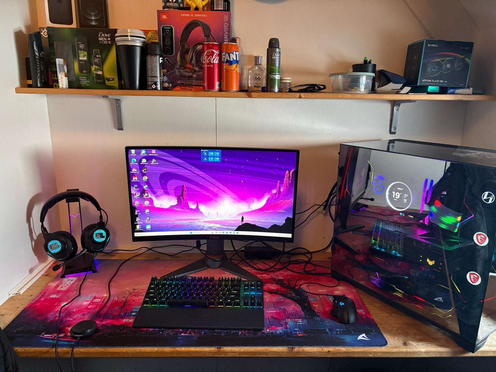 Gaming PC met rtx5080 en amd 7 9800x3d en Monitor, Ophalen, 32 GB, Zo goed als nieuw, Gaming
