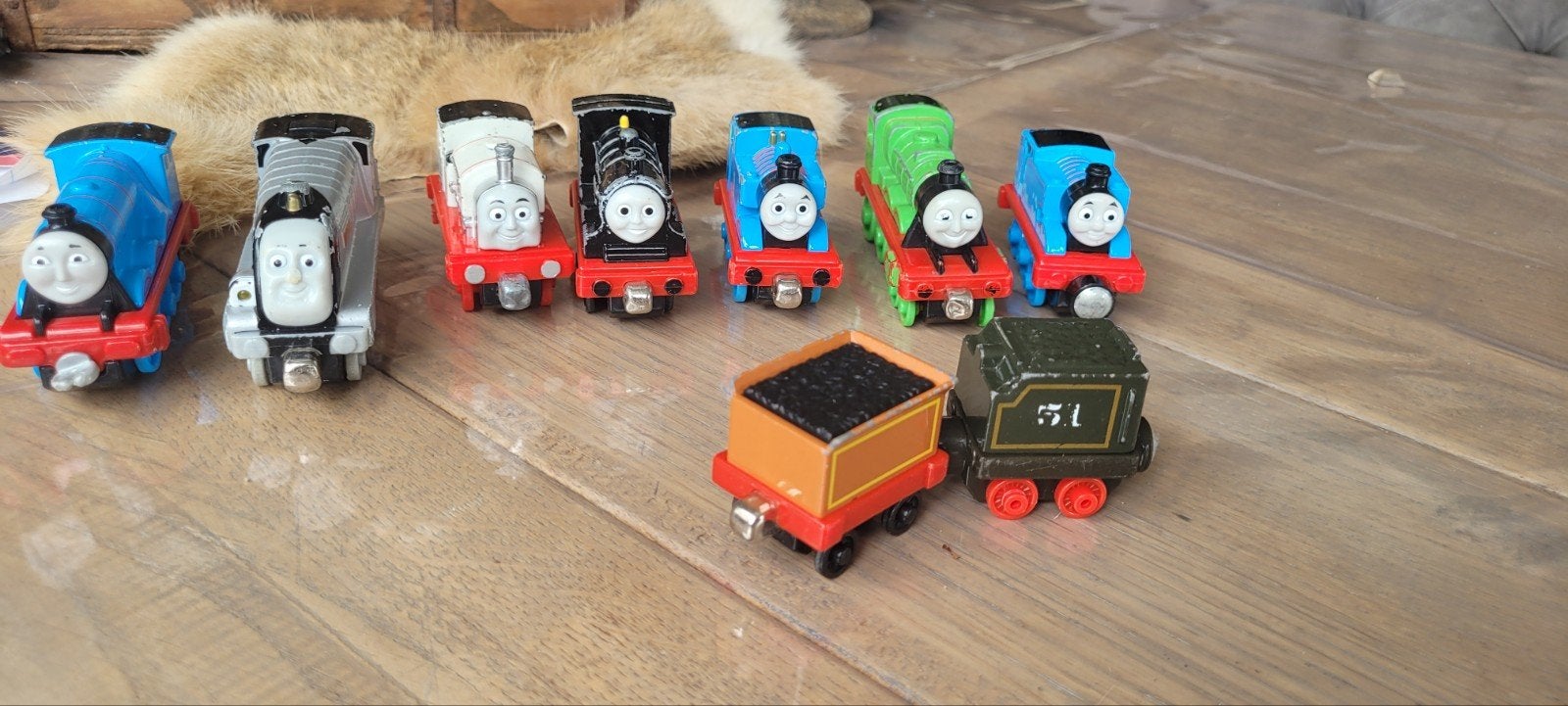 7 Thomas de Trein treintjes – en 2 wagonnetjes, Ophalen of Verzenden, Gebruikt