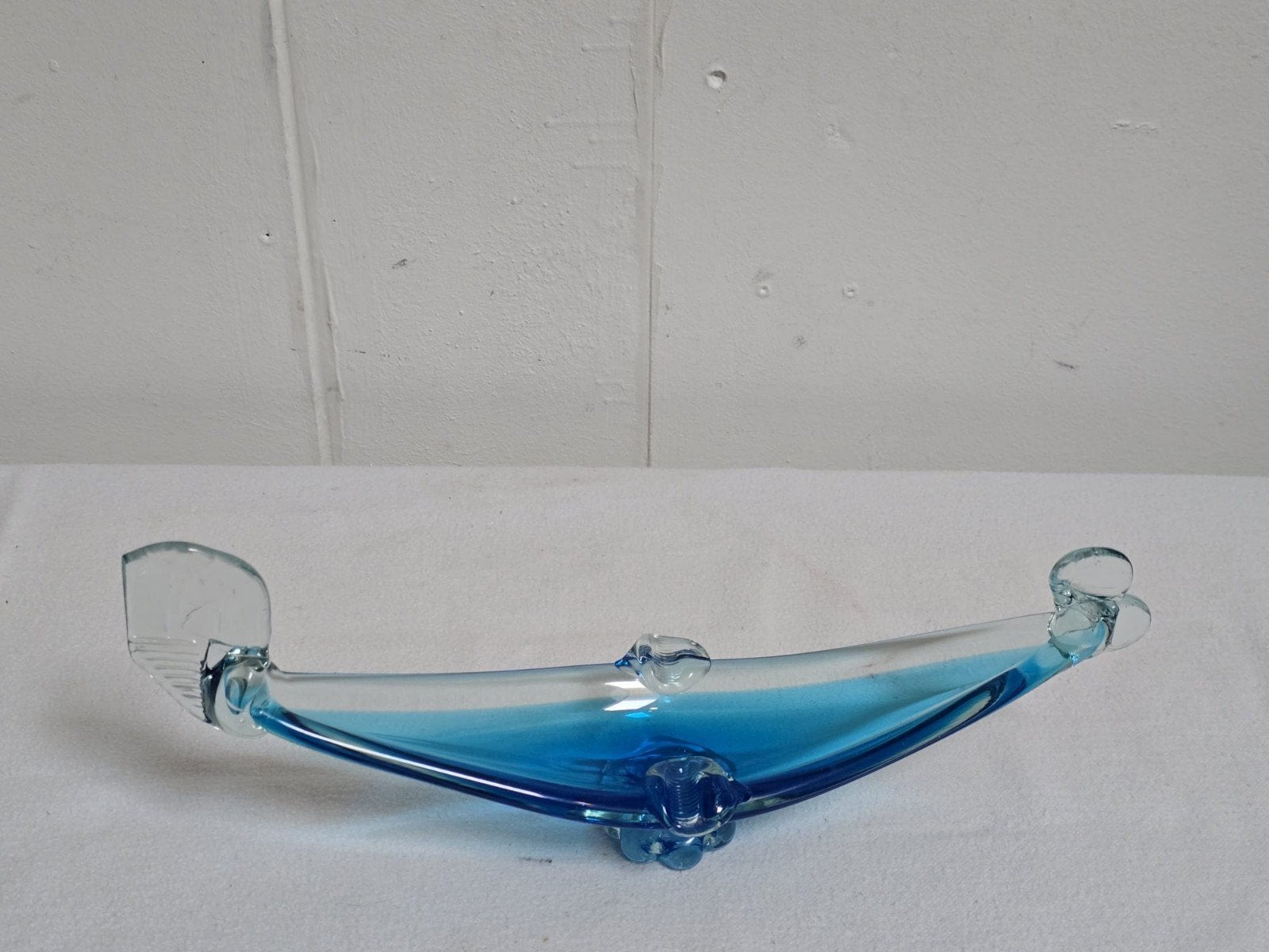 Vintage Murano Glazen Gondel Blauw glas jaren 60/70, Ophalen