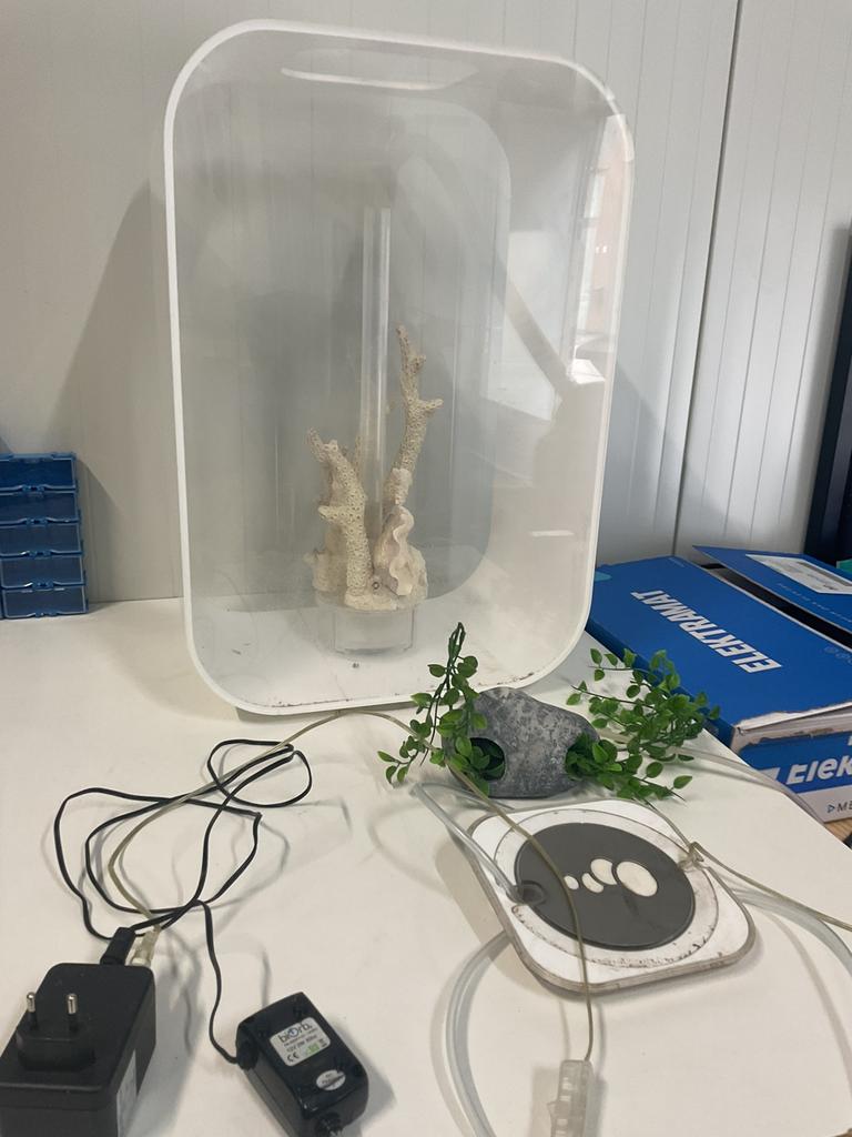 Biorb modern wit aquarium met toebehoren, Dieren en Toebehoren, Vissen | Aquaria en Toebehoren, Ophalen, Zo goed als nieuw, Leeg aquarium