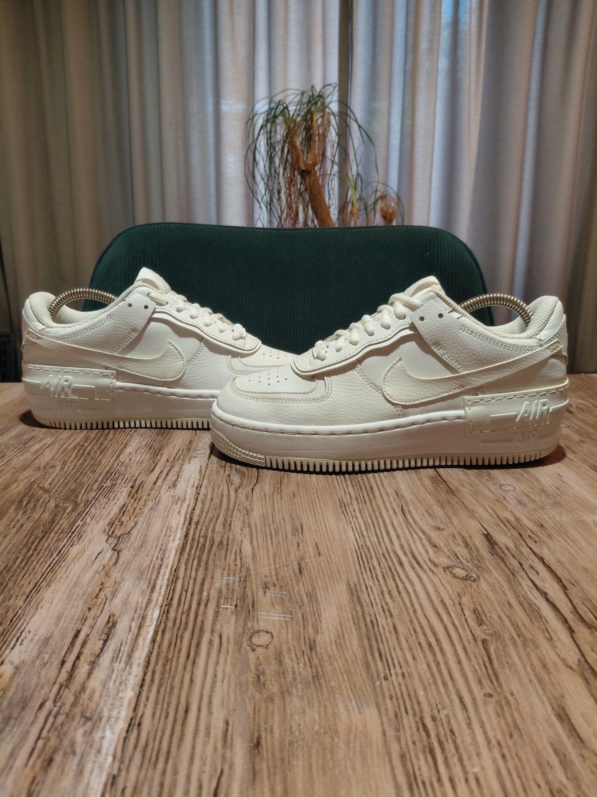 Nike Air Force 1 Shadow 'Triple White' Size 37,5, Wit, Nike, Ophalen of Verzenden, Sneakers of Gympen