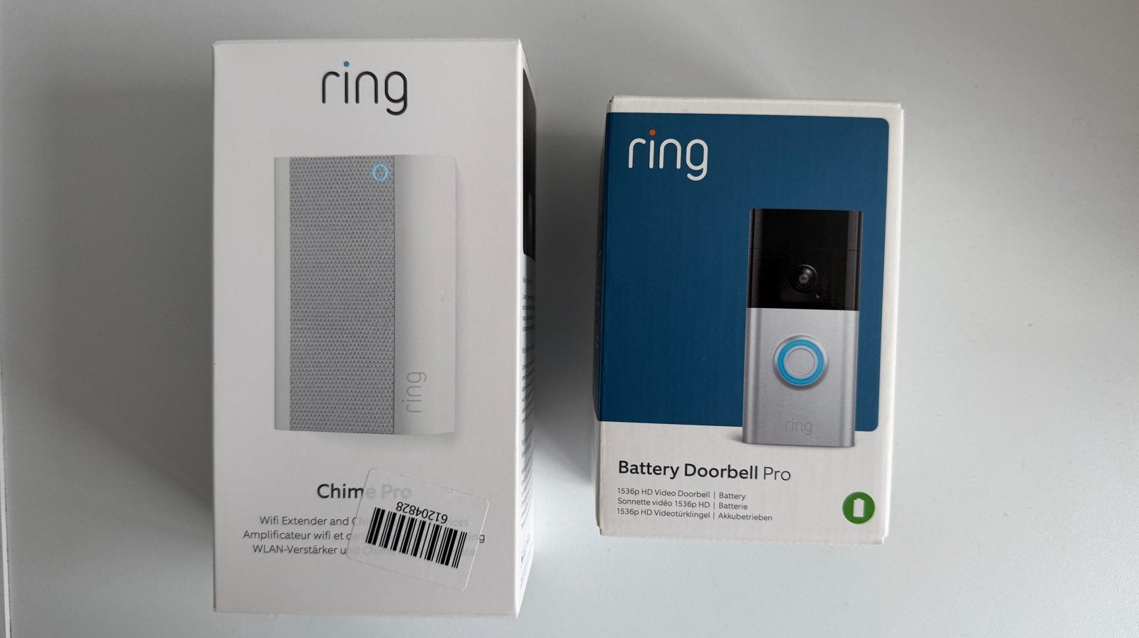 Ring Battery Doorbell Pro & Chime Pro, Ophalen of Verzenden, Bewegingsdetectiesensor, Zo goed als nieuw