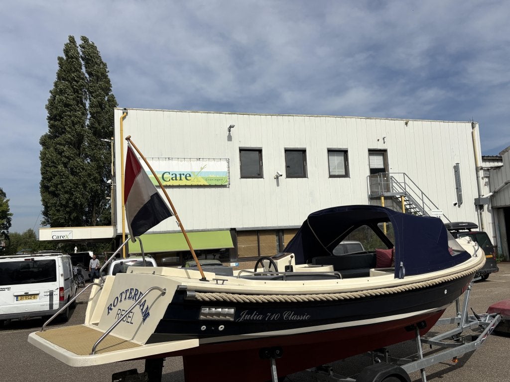 Zeer ruime Julia 710 Tender sloep + Suzuki 15pk + Zonnedek, Overige merken, 7 m, Overige typen, Gebruikt