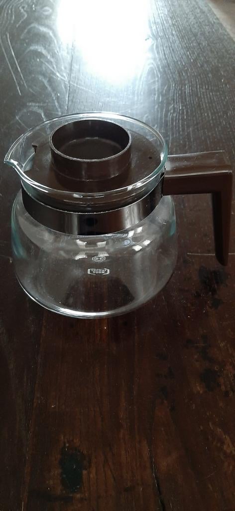 Vintage DE glazen theepot - Techni Vorm, Theepot/fluitketel, Ophalen of Verzenden, Meerkleurig, Overige merken