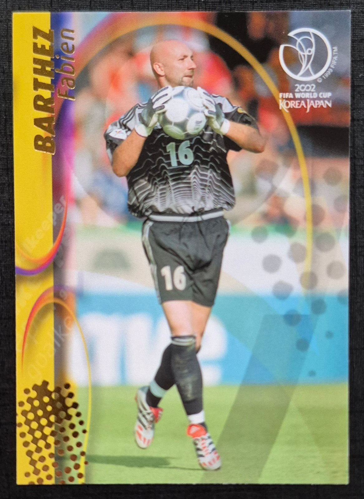 Panini Fabien Barthez - Frankrijk, WK 2002, Ophalen of Verzenden, Zo goed als nieuw, Buitenlandse clubs, Poster, Plaatje of Sticker