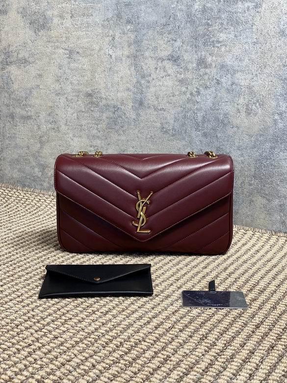 Saint Laurent Loulou Lamslederen Schoudertasje Bordeauxrood, Sieraden, Tassen en Uiterlijk, Tassen | Damestassen, Ophalen of Verzenden