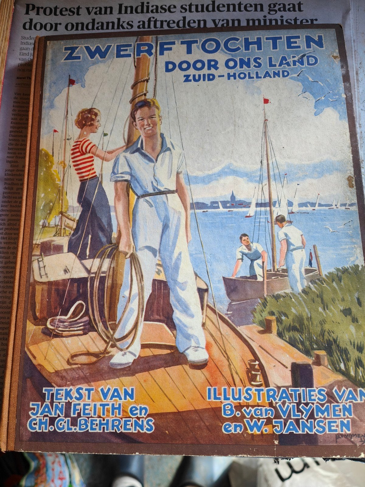 Zwerftochten door ons land ZHolland 1934 - Met alle plaat, Ophalen of Verzenden, Gelezen, Jan Feith, Ch.Gl. Behrens