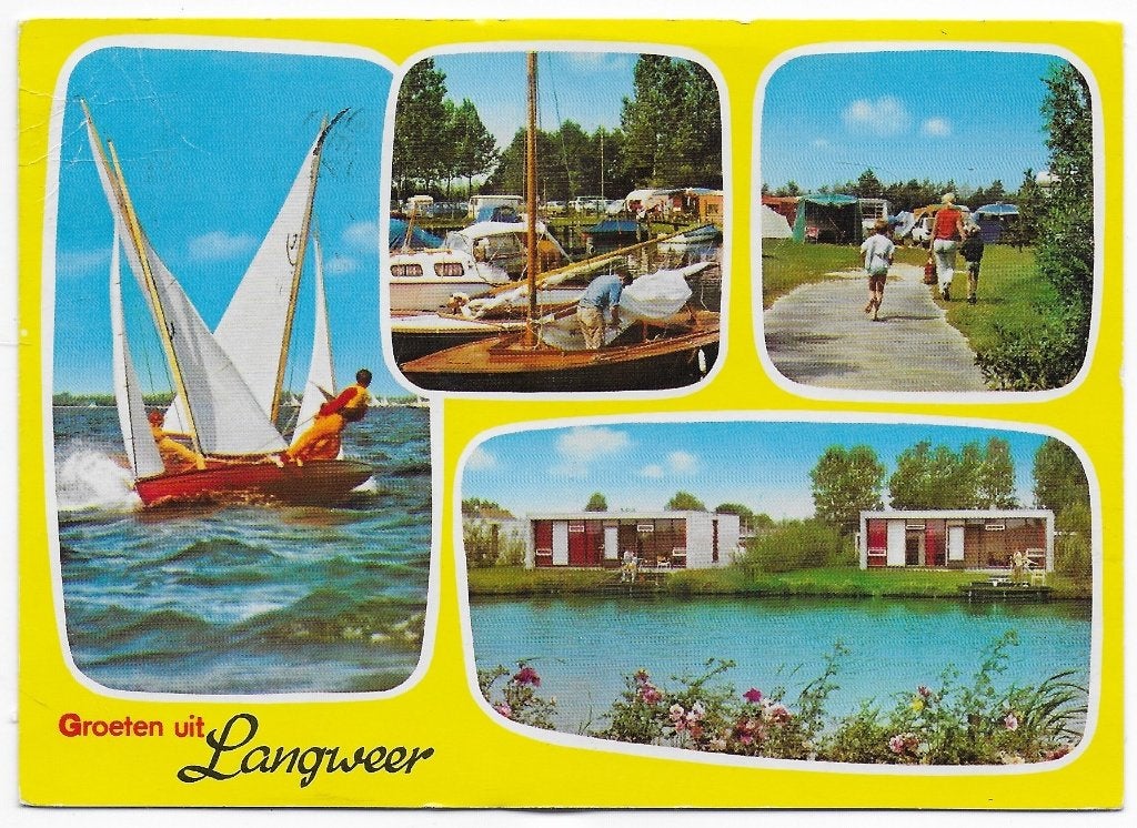 Langweer Gelopen Ansichtkaart ( B6183 ), Ophalen of Verzenden, 1980 tot heden, Gelopen
