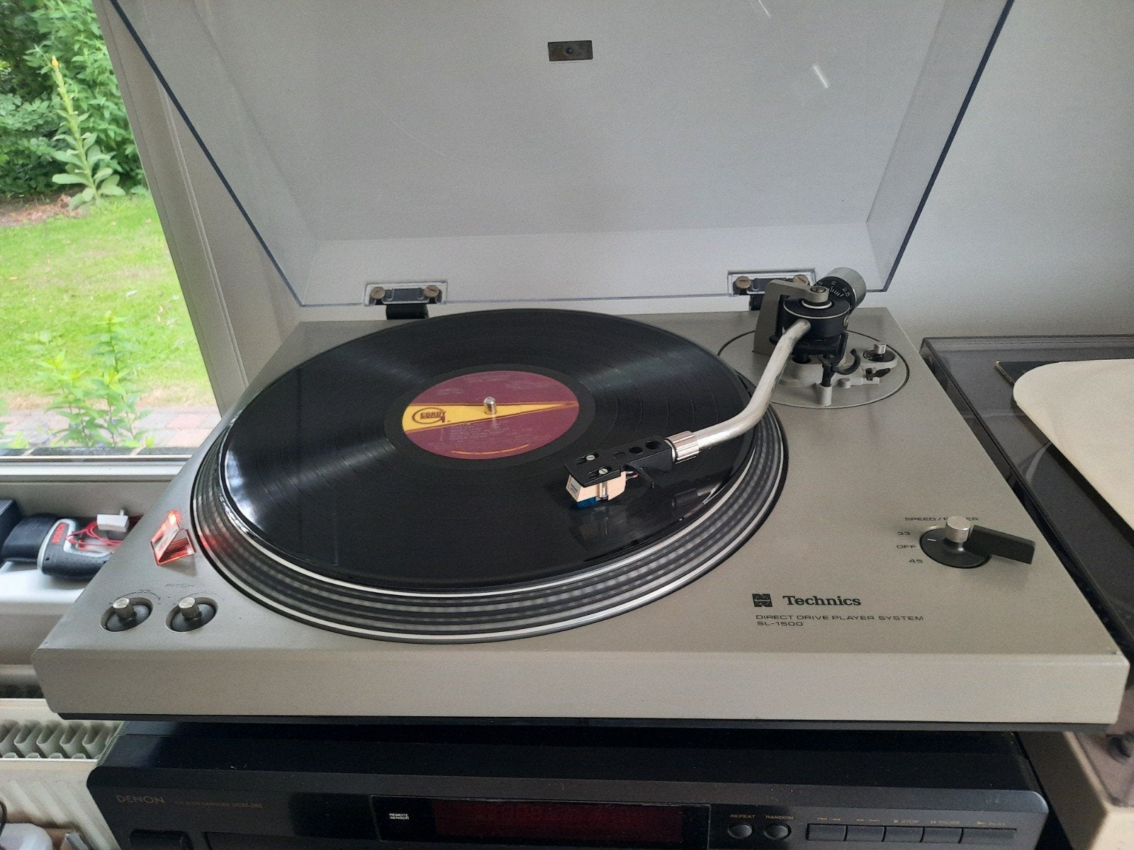Technics SL-1500 direct drive platenspeler., Ophalen, Gebruikt, Pitch-regelaar, Platenspeler