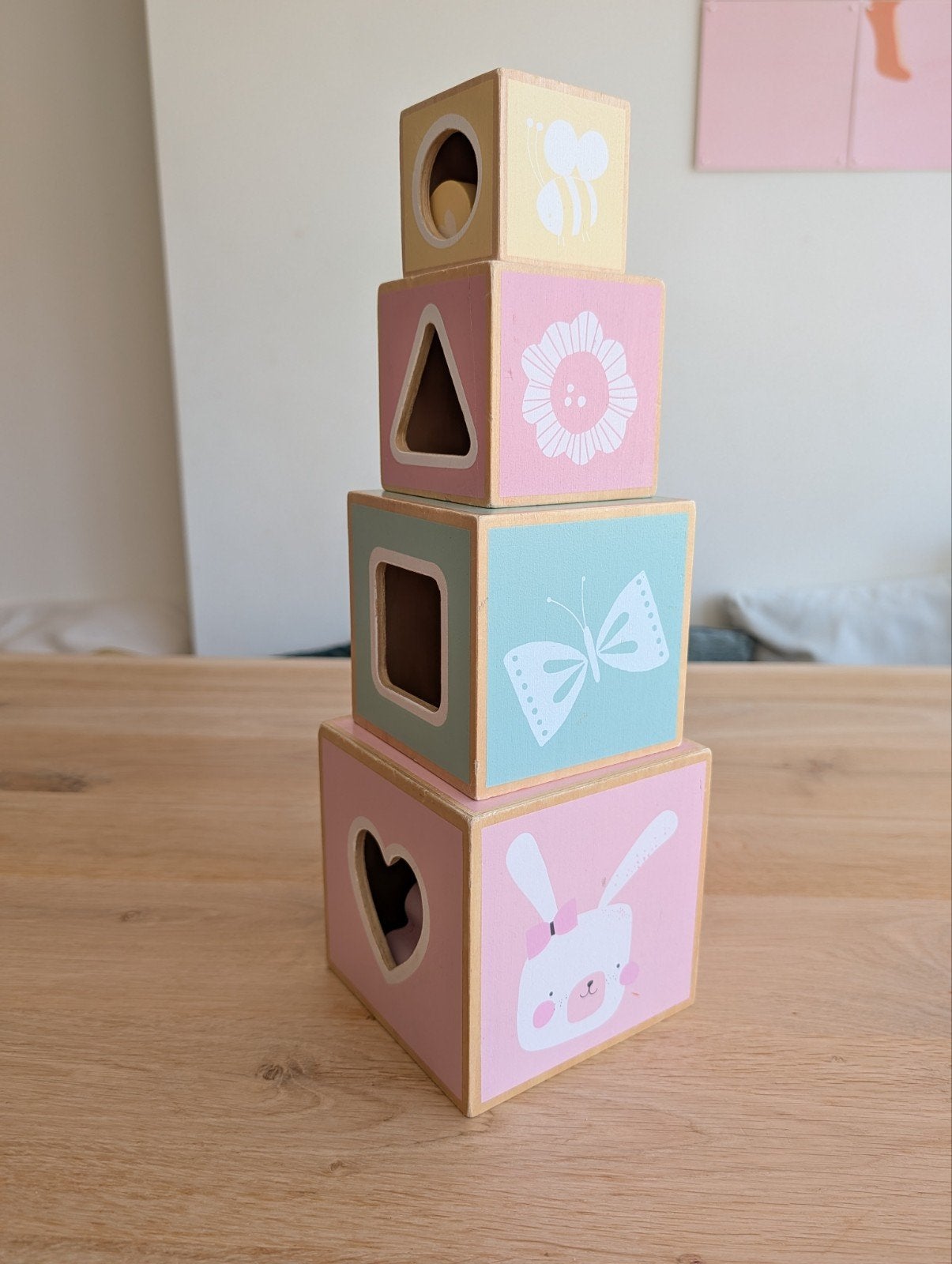 Little Dutch blokkentoren met vormen, pastelkleuren, Ophalen of Verzenden