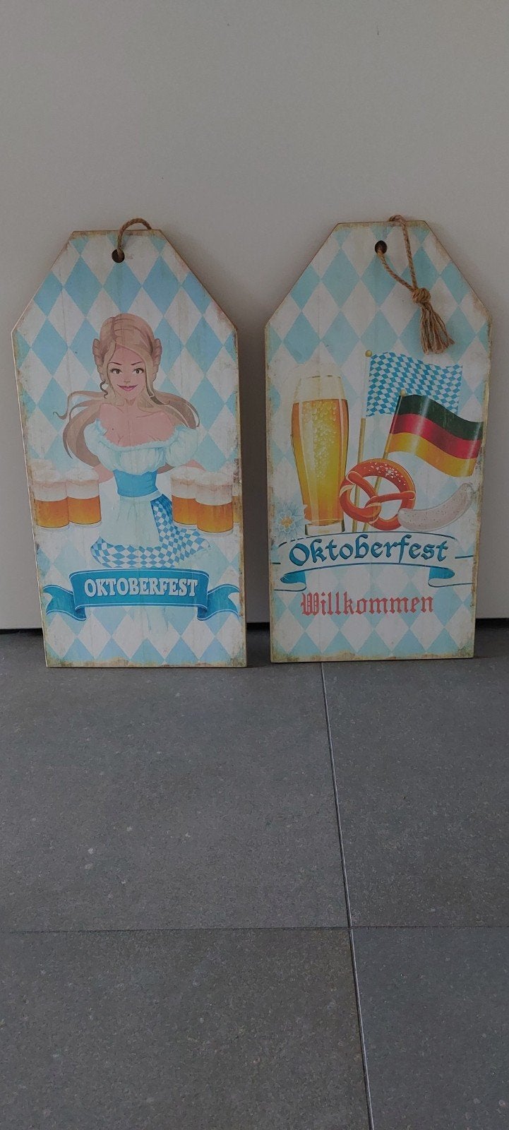 Oktoberfest borden, Gebruikt, Hout, Decoratieobject, Ophalen of Verzenden