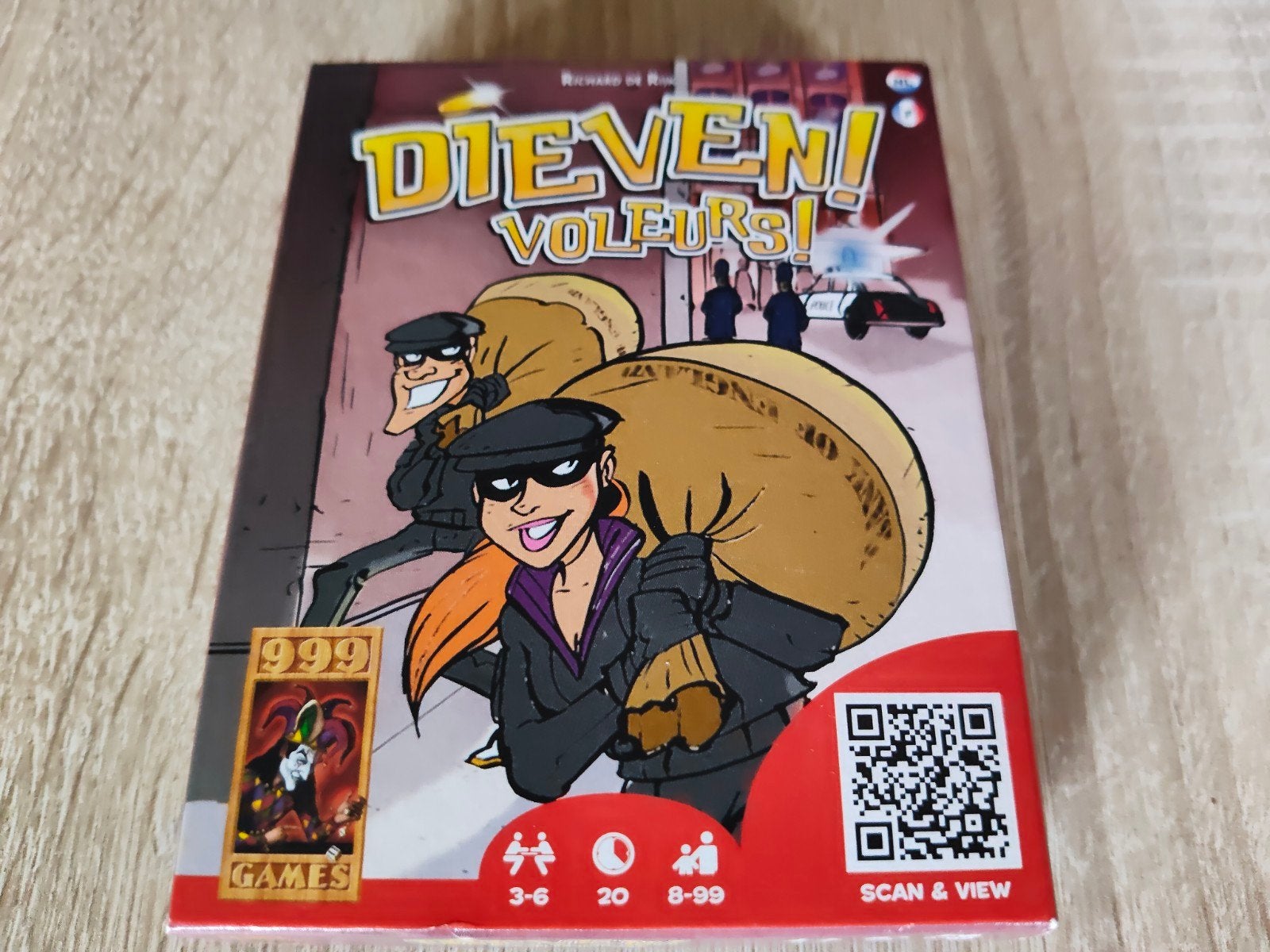 Dieven! Volleurs! Kaartspel 999 Games, Hobby en Vrije tijd, Vijf spelers of meer, Ophalen of Verzenden, Zo goed als nieuw, 999 Games