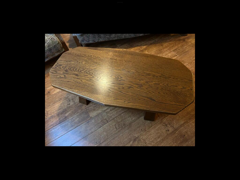 Mooie eiken salontafel, Ophalen, Gebruikt, Rechthoekig, Minder dan 50 cm